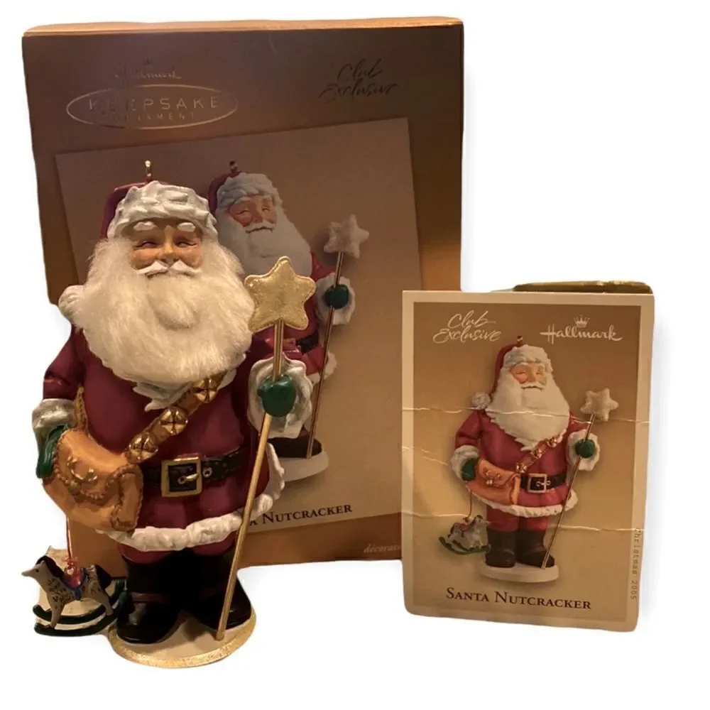 Hallmark Keepsake Ornament Santa Nutcracker 2005 Club Exclusive. Rare